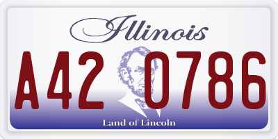 IL license plate A420786
