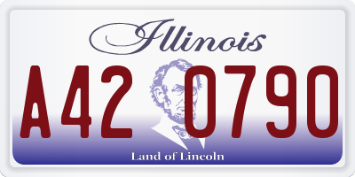 IL license plate A420790