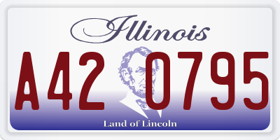 IL license plate A420795