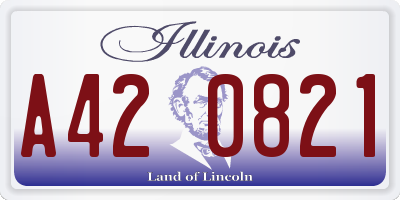 IL license plate A420821