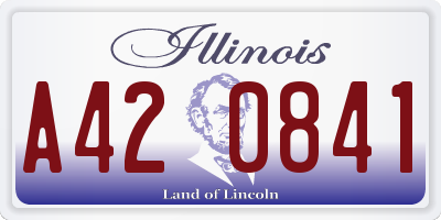 IL license plate A420841
