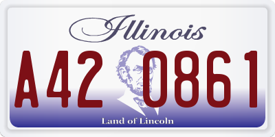 IL license plate A420861