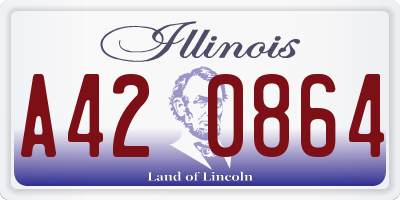 IL license plate A420864