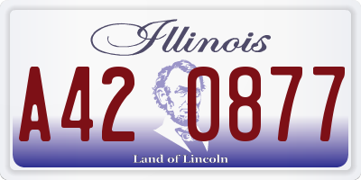 IL license plate A420877