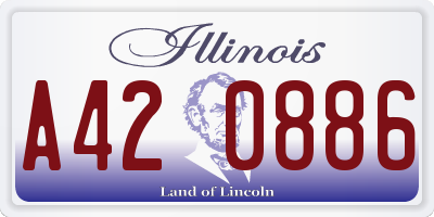 IL license plate A420886