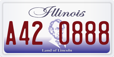 IL license plate A420888