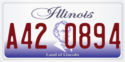 IL license plate A420894