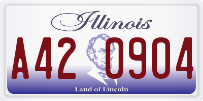 IL license plate A420904