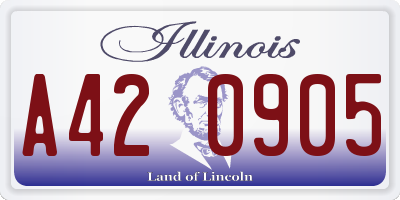 IL license plate A420905