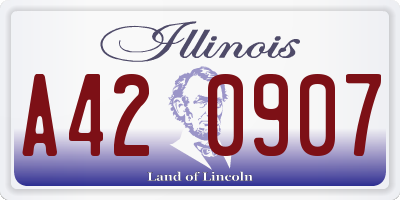 IL license plate A420907