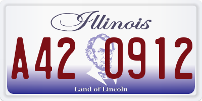 IL license plate A420912