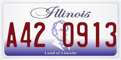 IL license plate A420913