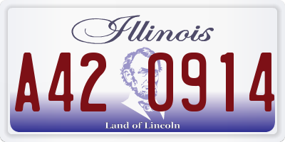 IL license plate A420914