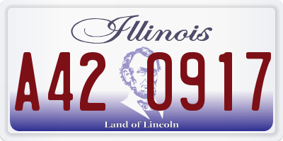 IL license plate A420917