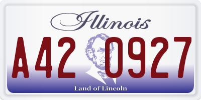 IL license plate A420927