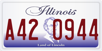 IL license plate A420944