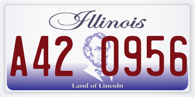 IL license plate A420956