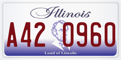 IL license plate A420960