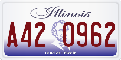 IL license plate A420962