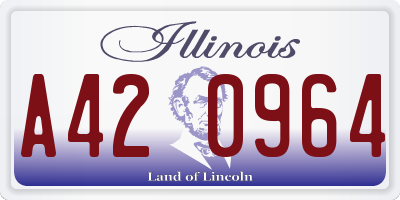 IL license plate A420964