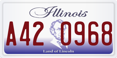 IL license plate A420968