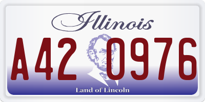 IL license plate A420976