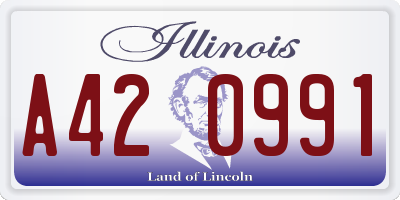 IL license plate A420991