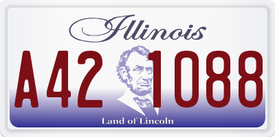 IL license plate A421088