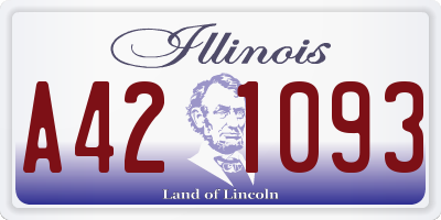 IL license plate A421093
