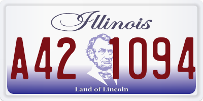 IL license plate A421094