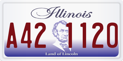 IL license plate A421120