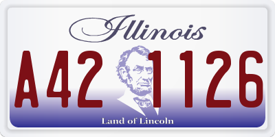 IL license plate A421126