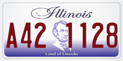 IL license plate A421128