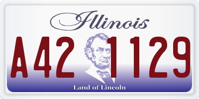 IL license plate A421129