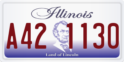 IL license plate A421130