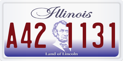 IL license plate A421131