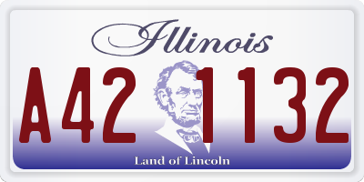 IL license plate A421132