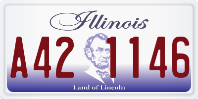 IL license plate A421146