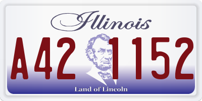 IL license plate A421152