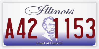 IL license plate A421153