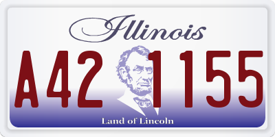 IL license plate A421155