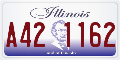 IL license plate A421162