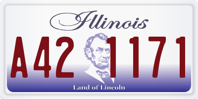 IL license plate A421171