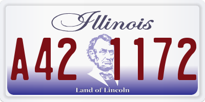 IL license plate A421172