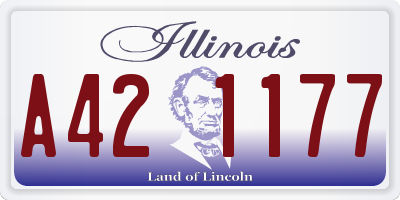 IL license plate A421177