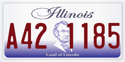 IL license plate A421185