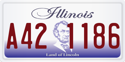IL license plate A421186