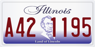 IL license plate A421195