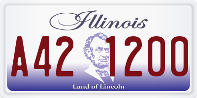 IL license plate A421200