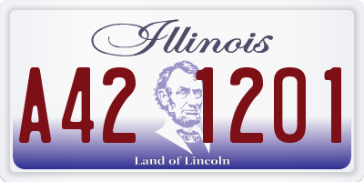 IL license plate A421201